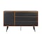 Armen Living Coco Rustic Oak Wood and Faux Leather Dresser LCCODRBAL - alternate 1